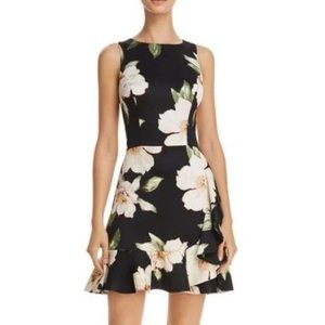 NWT floral Aqua mini dress with ruffle